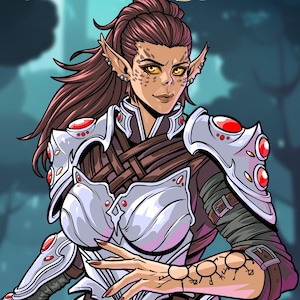Custom Baldurs Gate Dnd Character Art Commission Character design Dungeons And Dragons Party TTRPG fantasy Illustration