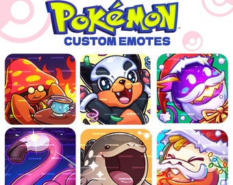 Anpassade emojis Pokémon-illustrationer Söta emojis Personifiera emoji för Twitch Discord och Telegram