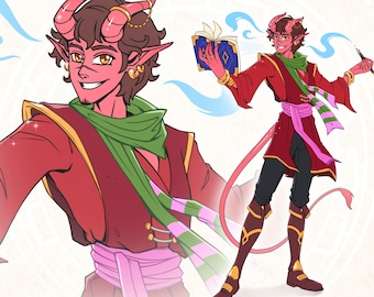 DnD Art Commissions  Character Dungeons & Dragons Character Illustration Baldur's Game Art Commission RPG Character Design