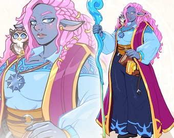 Dnd Art Commission Baldurs Gate Illustration Dnd Character Custom DND Character Dungeons & Dragons Character RPG Character Design