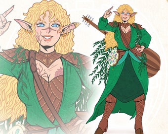 Custom Character Commission Art Dungeons & Dragons Personal Commission Character Art Baldur's Gate's Illustration Character Design