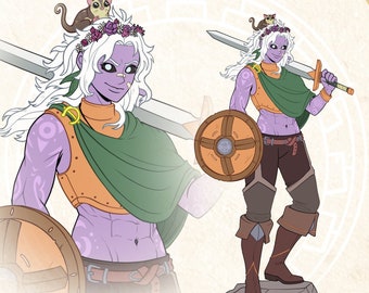Custom Character Commission Art Dungeons & Dragons Personal Commission Character Art Baldur's Gate's Illustration Character Design