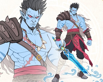 Dnd Illustration Art Personalized Character Commission Custom DND Character Dungeons & Dragons Character Baldur's Game Character Design
