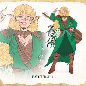 Custom Character Commission Art Dungeons & Dragons Personal Commission Character Art Baldur&#39;s Gate&#39;s Illustration Character Design