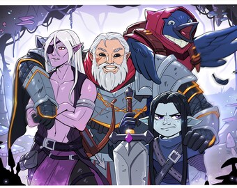 Custom Dnd Party Portrait Commission Custom DND Character Dungeons & Dragons Character Fantasy Art RPG Character Design