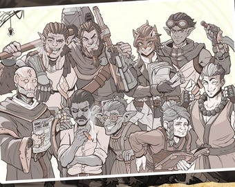 Art Commission Personalized Dnd Character Art Dungeons & Dragons Character Fantasy Art Illustration TTRPG Character Design