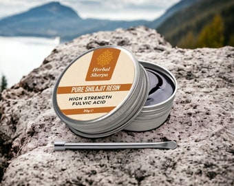 100% Pure Grade "A" Himalayan Shilajit Resin - Sourced at 18,500+ ft in Himalayan Mountains