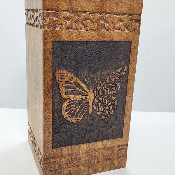 Personalized Butterfly Urn, Ashes Box, Laser Engraved Memorial Box, Custom Butterfly Memorial Box,Grief Gift, Sharable Urn,