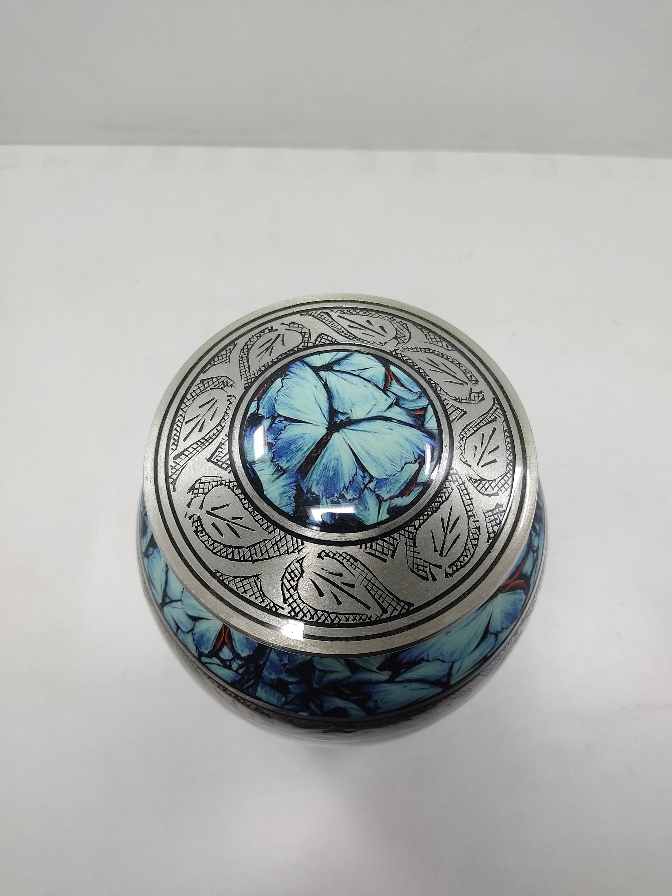 Produktbild von Einäscherung Urne Glas Für Männliche / Weibliche Asche Erwachsene, Handgefertigte Urne Für Haustierasche, Bestattungsurne, Gedenkurne Traditionelles