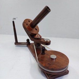 Handmade Rosewood Yarn Ball Winder – Wooden Yarn Winder for Hanks & Skeins, Unique Gift for Knitters  Crafters – Rustic Burning