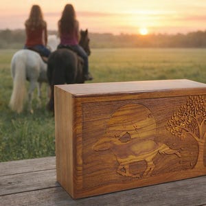 Handmade Wooden Urn Box For Adult Ashes | Wood Cremation Urns For Male and Female | Decorative Funeral Urns | Large Urns | Burial Urns image 3