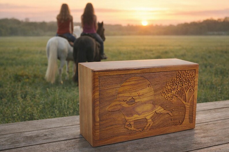 Handmade Wooden Urn Box For Adult Ashes | Wood Cremation Urns For Male and Female | Decorative Funeral Urns | Large Urns | Burial Urns image 3