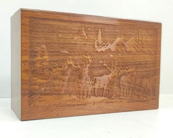 Engraved Rosewood Adult Cremation Urns | Funeral Urns For Male and Female |Decorative Burial Urns | Large Urns | Wood Cremation Urns