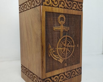 Handmade Wooden Urn Box For Male and Female Ashes | Wood Cremation Urns For Adult Ashes | Handmade FUneral Urns | Large Keepsake Urns