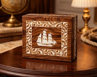 Personalized Rosewood Urn Box For Human Ashes | Wood Cremation Urns For Male and Female | Decorative Funeral Urns