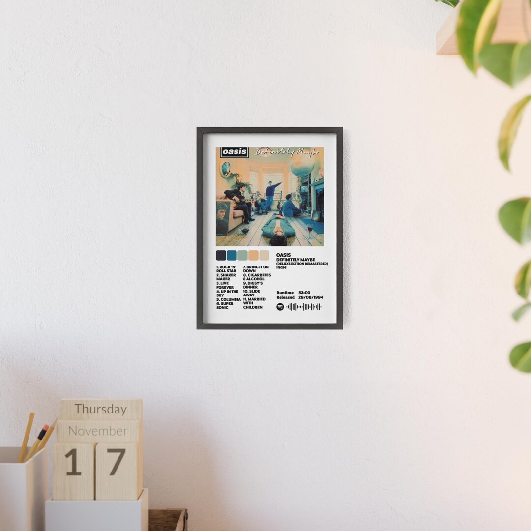 Definitely Maybe - Oasis Framed Poster - Etsy UK
