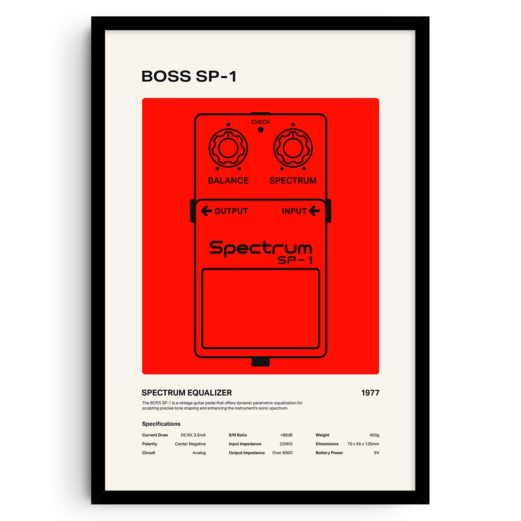 BOSS SP-1 Spectrum Equalizer Poster - Etsy