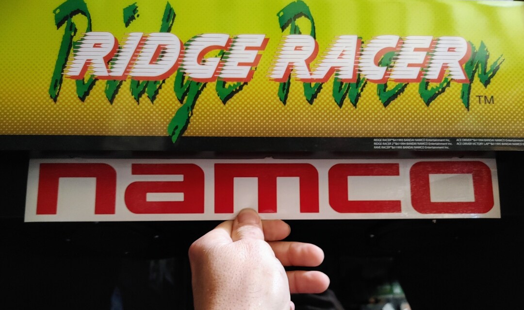 Arcade 1up **RED** Ridge Racer NAMCO Decal - Etsy