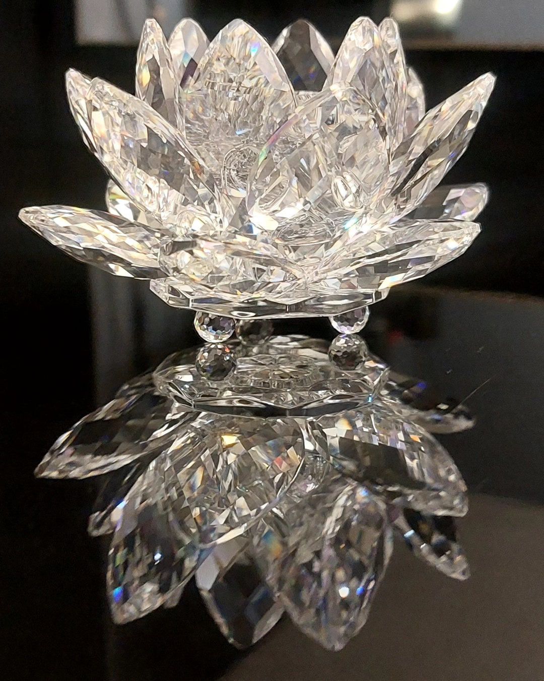 Genuine Swarovski Crystals Waterlily Candle Holder Etsy