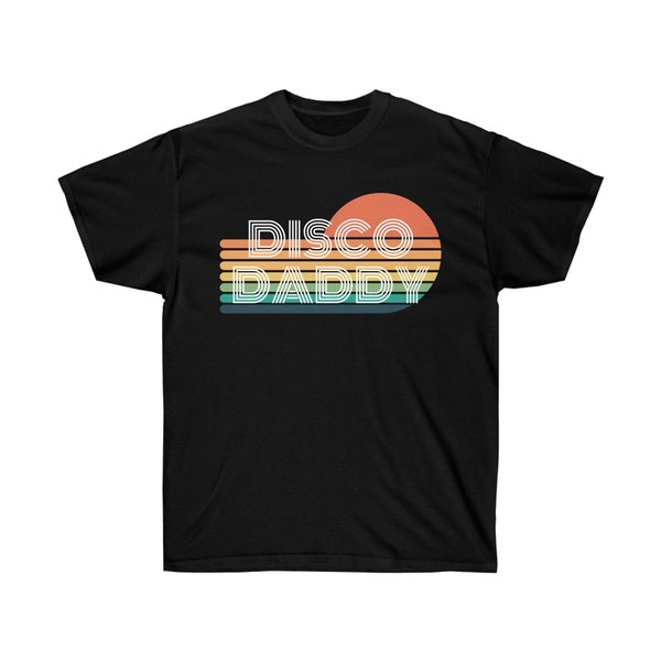 Disco Daddy Stripe 70s Clothing - Catch Phrase T Shirt - Trendy Graphic Tee - Vintage Aesthetic - Unisex - Vintage Print - 70s Fashion