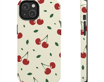 Cherry Phone Case | Cherry Print, Cartoon Cherry, Cute Cherries, iPhone 6 7 8 Plus, iPhone X XR XS Max, iPhone 11 Pro Max