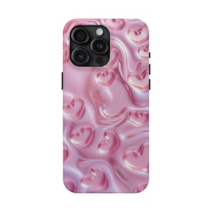Pink Hearts Phone Case for iPhone 15 14 13 12 11 Pro Max Case iPhone 15 14 13 12 11 Pro 15 14 Plus Case 13 12 Mini Case XR X XS Max 8 Gift