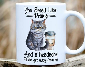 Funny Grumpy Cat Coffee Mug - Cat Lover Gift