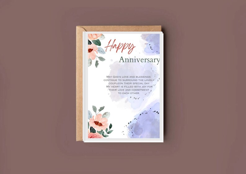 Printable Happy Anniversary Card cute Anniversary Card for - Etsy