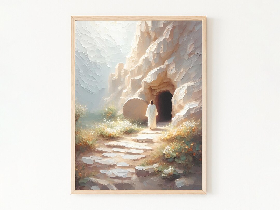 He is Risen, Easter Digital Art Print, Jesus Resurrection Wall Art ...