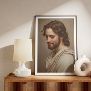 Wandbild „Jesus Geht Auf Dem Wasser“ – Gerahmter Christlicher Druck Auf Leinwand