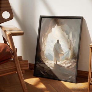 Jesus Resurrection Wall Art, Easter Digital Art Print, He is Risen ...