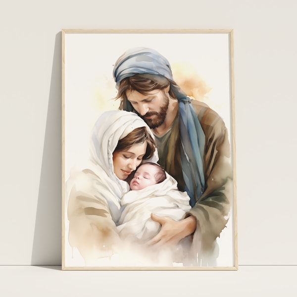 Holy Family Print - Etsy