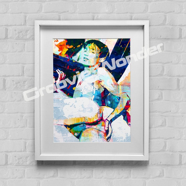 Gay Art | Naked man ass up colorful abstract modern art