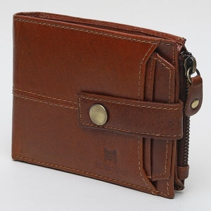 Cartera de cuero real hecha a mano, billetera para hombre con protección RFID, billetera unisex de diseño especial, regalo para él, regalo del día del padre, billetera RFID para hombre