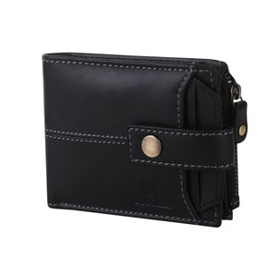 Cartera de cuero hecha a mano de la mejor calidad para hombres, Cartera protegida RFID para hombres, Cartera unisex de diseño especial, Cartera personalizada para novio
