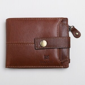 Cartera de cuero Crunch personalizada, billetera para hombre con bloqueo RFID, mejor billetera hecha especialmente, billetera de cuero real para hombres, regalo perfecto