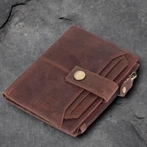 Cartera personalizada hecha a mano Cartera de cuero 100% real Cartera para hombre con protección RFID Diseño especial Cartera unisex Regalo para niños regalo para marido