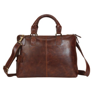 Personalized Handmade Full Grain Leather Shoulder Bag 15” laptop Bag Best Quality Perfect Office Briefcase Leather Laptop Bag Perfect Gift