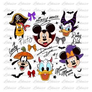 Retro Halloween Mouse And Friends Png, Mouse Not So Scary Png, Halloween Party 2025 Shirt Png, Spooky Season, Halloween Magic Kingdom Png