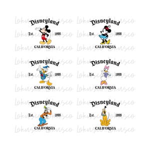 Disneyland All Characters Bundle Png, Mickey And Friends Bundle Png, Disneyland Trip, Family Vacation, Instant Download, Digital Download