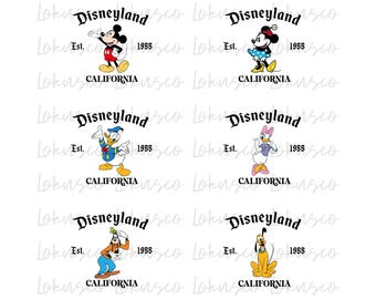 Disneyland All Characters Bundle Png, Mickey And Friends Bundle Png, Disneyland Trip, Family Vacation, Instant Download, Digital Download