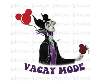 Maleficent Vacay Mode Png, Disney Villains Png, Disney Family Trip, Instant Download