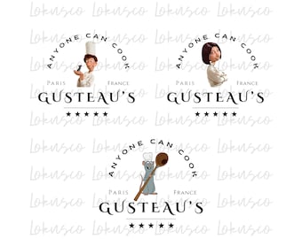 Ratatouille Bundle Mouse Chef Kitchen Png, Chef Mouse Png, Funny Chef Gift, Apron For Mom, Instant Download, Digital File