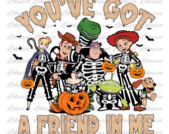 Halloween Toy Story Png, You've Got A Friend In Me, Halloween Vacation Png, Disneyland Spooky Season, Mickey Not So Scary Halloween