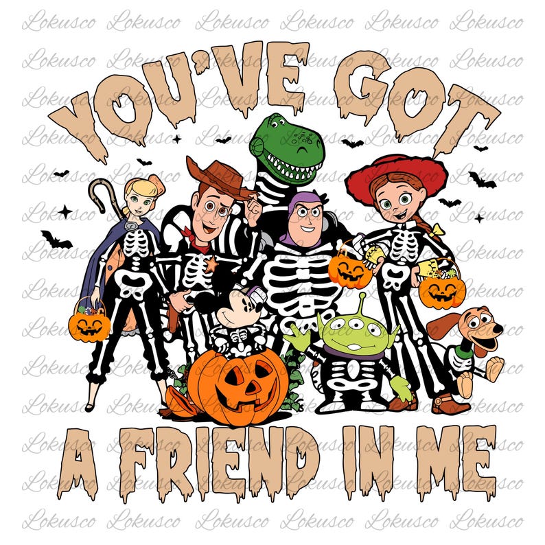 Halloween Toy Story Png, You've Got A Friend In Me, Halloween Vacation Png, Disneyland Spooky Season, Mickey Not So Scary Halloween image 1