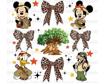 Lazos de coqueta de Mickey Leopard, Reino Animal (Png), Camiseta Disney Safari "Vamos a lo salvaje", Reino Mágico, Vacaciones familiares (Png)