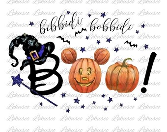 Mickey Mouse Halloween Png, Mickey Halloween Svg, Bibbidi Bobbidi Boo Pumpkin Halloween Png, Trick Or Treat, Spooky Vibes, Digital Download