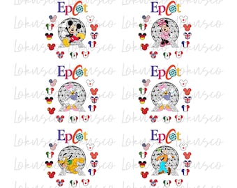 Disney Mickey And Friends Epcot Bundle Png, Mickey Png, Magic Kingdom Png, Vacay Mode, World Traveler Epcot, Instant Download