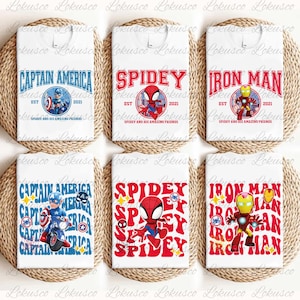 Spidey And His Amazing Friends Bundle PNG, Spider Png, Avengers Family Matching Png, Spiderman Png, Avengers Superhero, Captain America Png