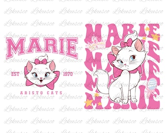 Aristocats Marie Bundle Png, Marie Svg, Cat Lover Png, Cat Mom Png, Aristocats Shirt Design, Aristocats Sublimation, Digital Download